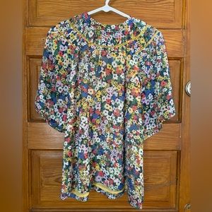 ANN TAYLOR: Floral Blouse; Size: M